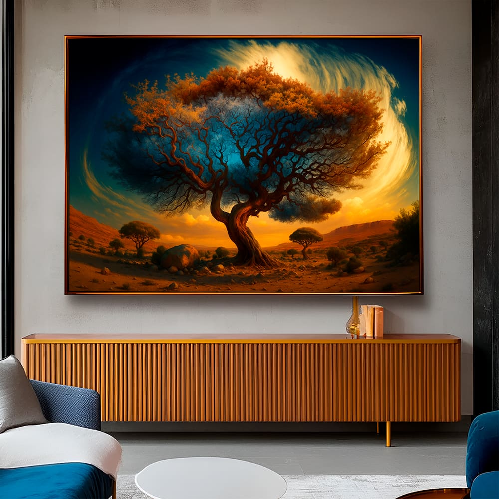 Quadro Decorativo Árvore no Deserto
