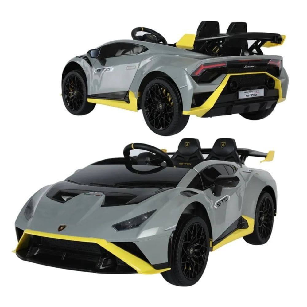 Carro Eletrico Infantil Huracan Cinza Nardo Controle Remoto 12V