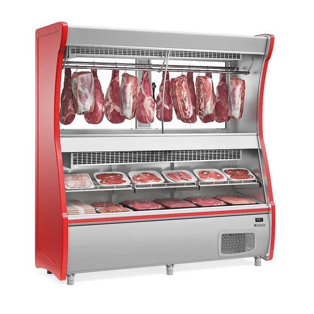 Balcão Frigorífico Açougue Triplex GEVD210 Vermelho Gelopar 220v