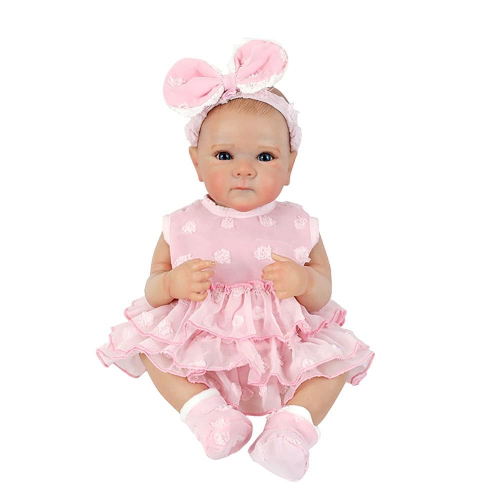 Boneca Bebe Reborn Laura Baby Abby 18" 100% Vinil