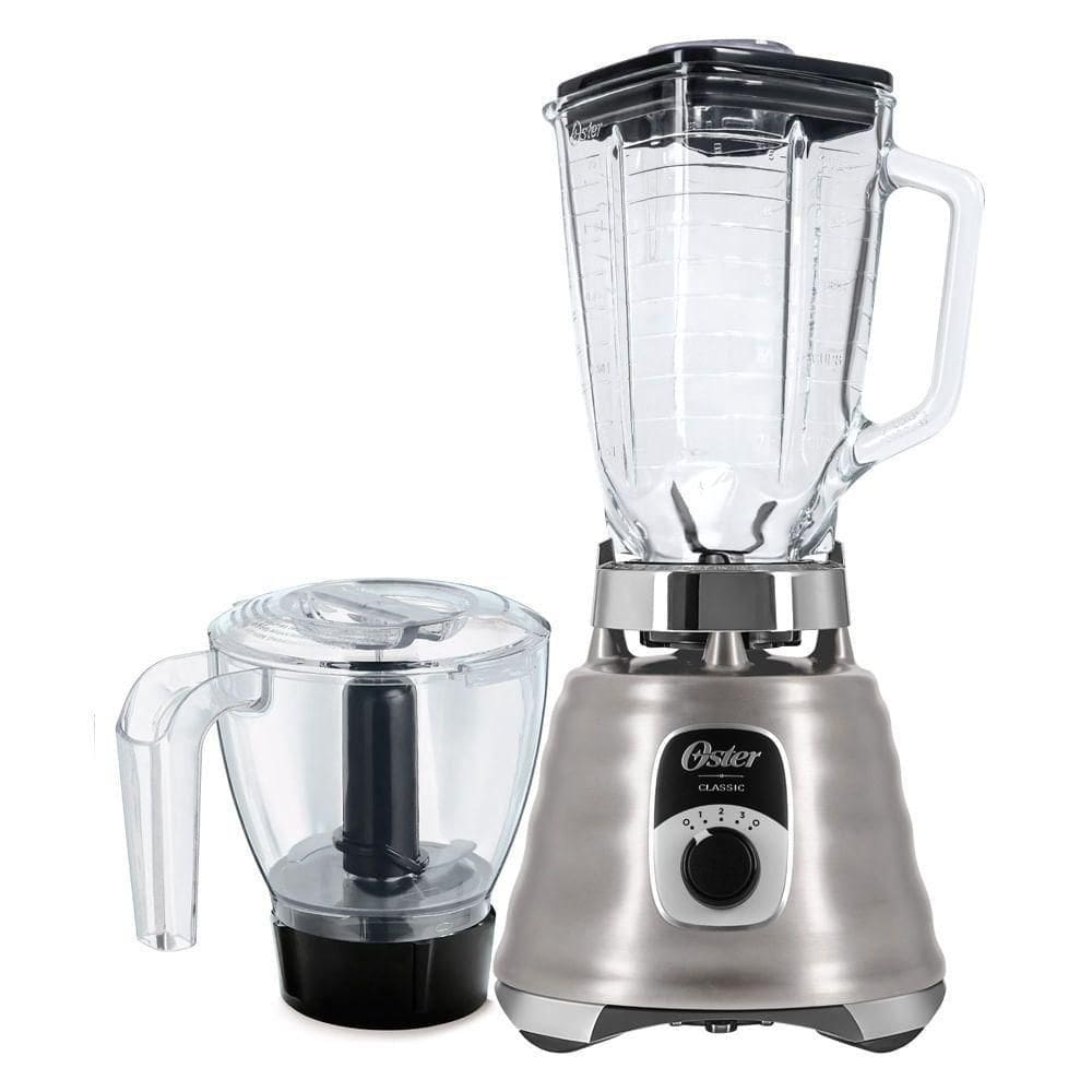Kit Oster New Osterizer Liquidificador E Base Processadora Aço Escovado 220V