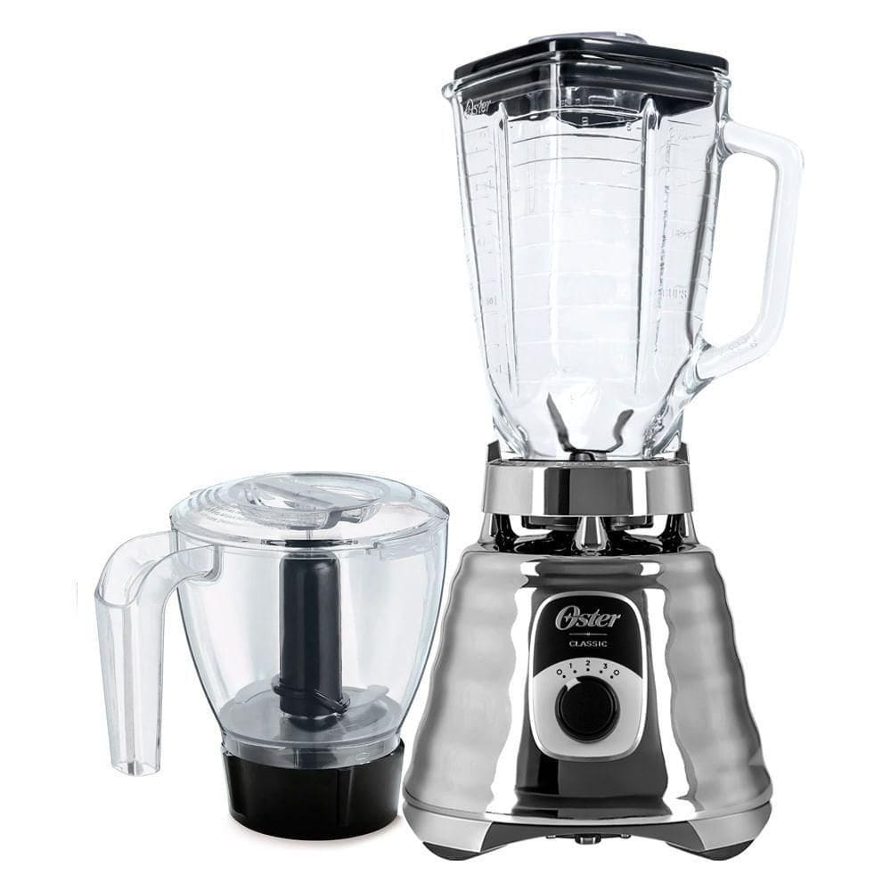 Kit Oster New Osterizer Liquidificador E Base Processadora Prata 110V