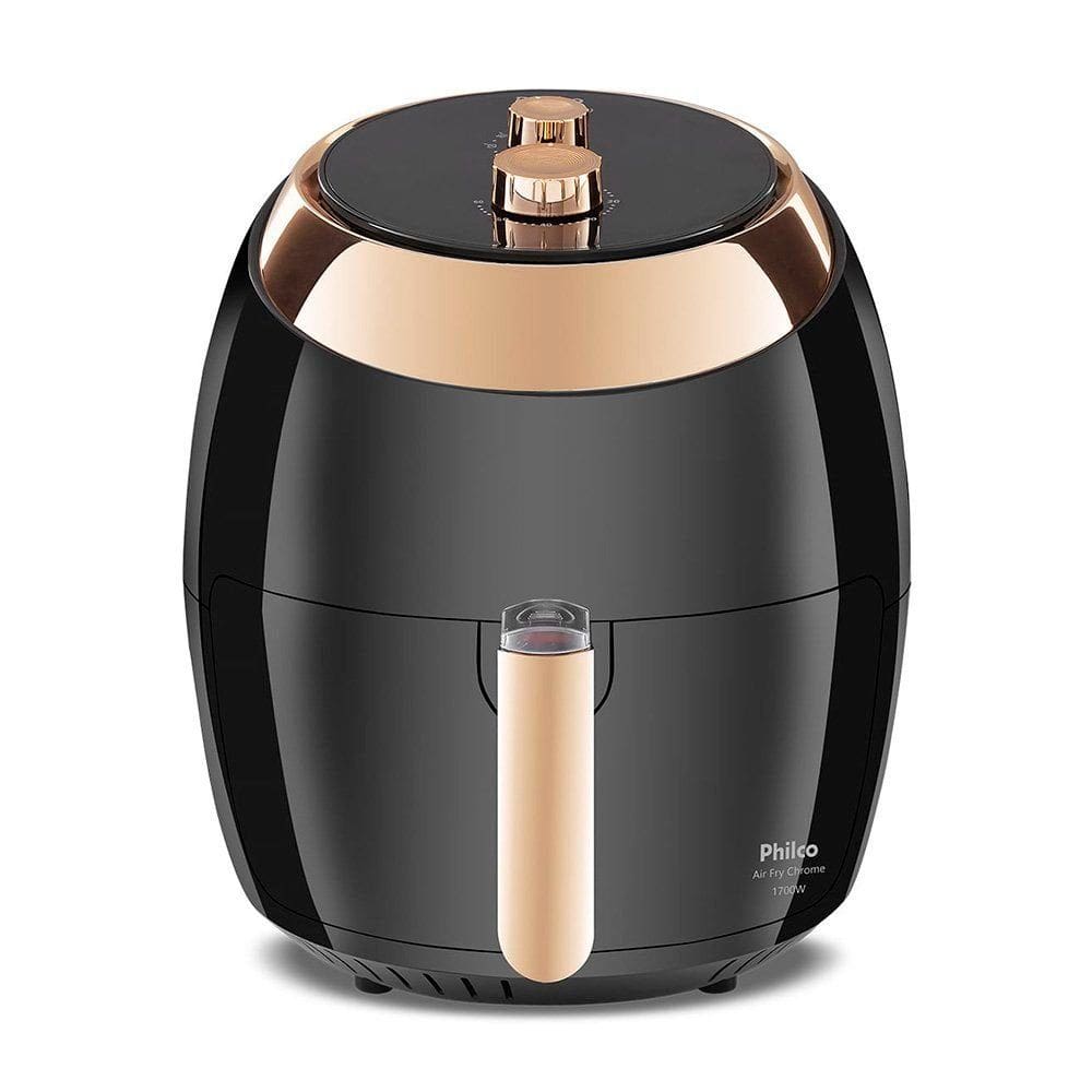 Fritadeira Elétrica Philco Air Fryer Chrome 6,5L PFR02PC Preta