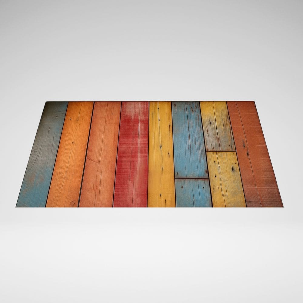 Tapete Capacho Decorativo Para Porta Cozinha 65x45 Madeira