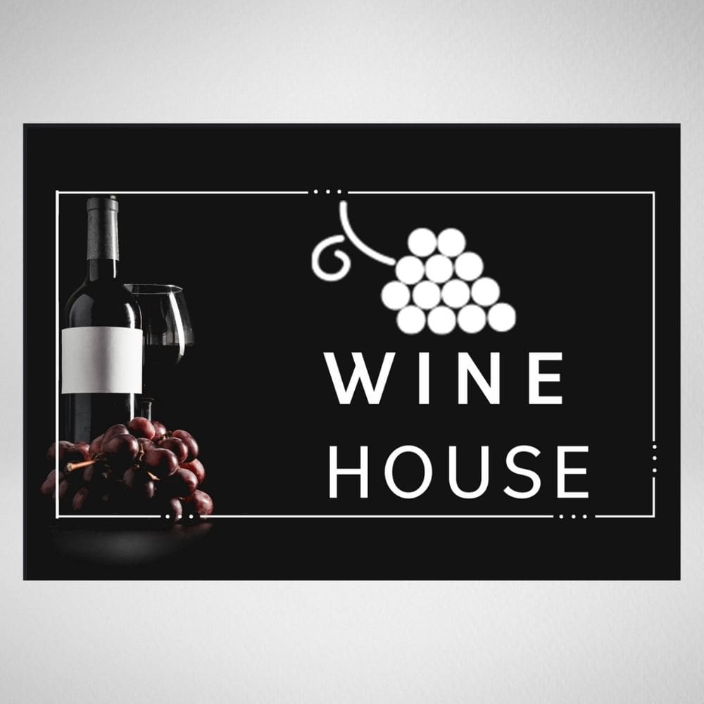 Tapete Capacho Decorativo Para Porta Cozinha 65x45 Wine House