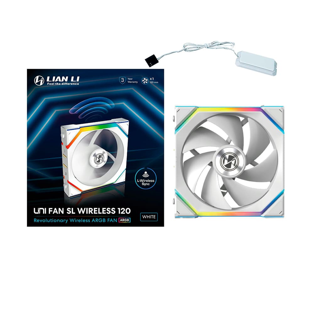 Fan Gamer Lian Li Uni Fan SL Wireless 120 ARGB Branco