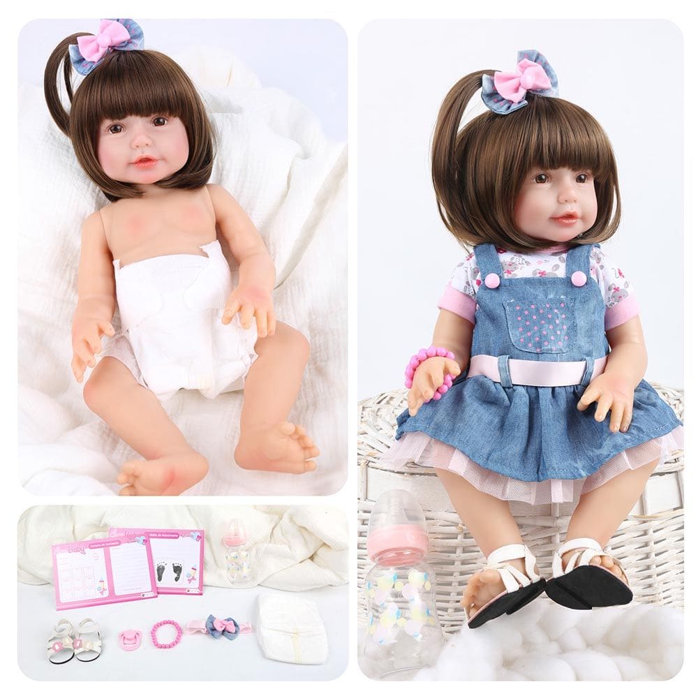 Boneca Bebe Reborn Laura Baby Alexia 100% Vinil