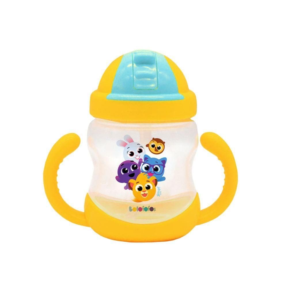 Copinho c/ Alça Bolofofos Amarelo 240ml - Zoop Baby