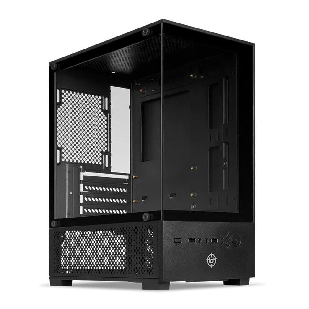 Gabinete Gamer TGT Legion S/Fan S/Fonte MiniTower Lateral Vidro Preto - TGT-LGN-BK