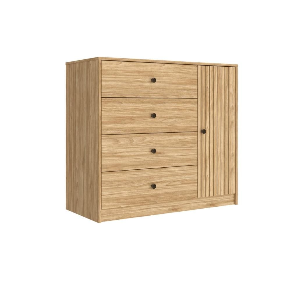 Cômoda 4 Gavetas e 1 Porta MDP Mel 100x45x90cm MB 1059 Movel