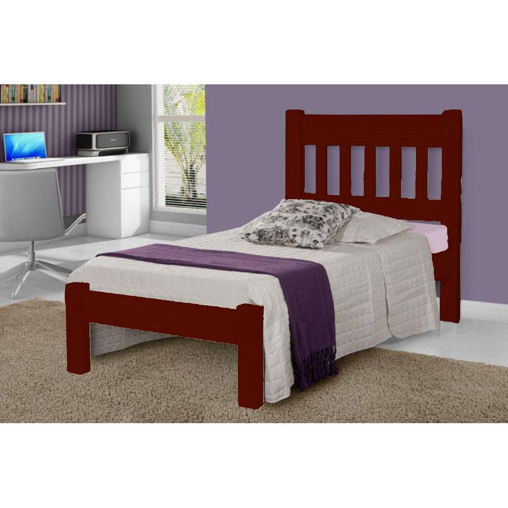 Cama de Solteiro Imperial de Madeira Maciça Tauari