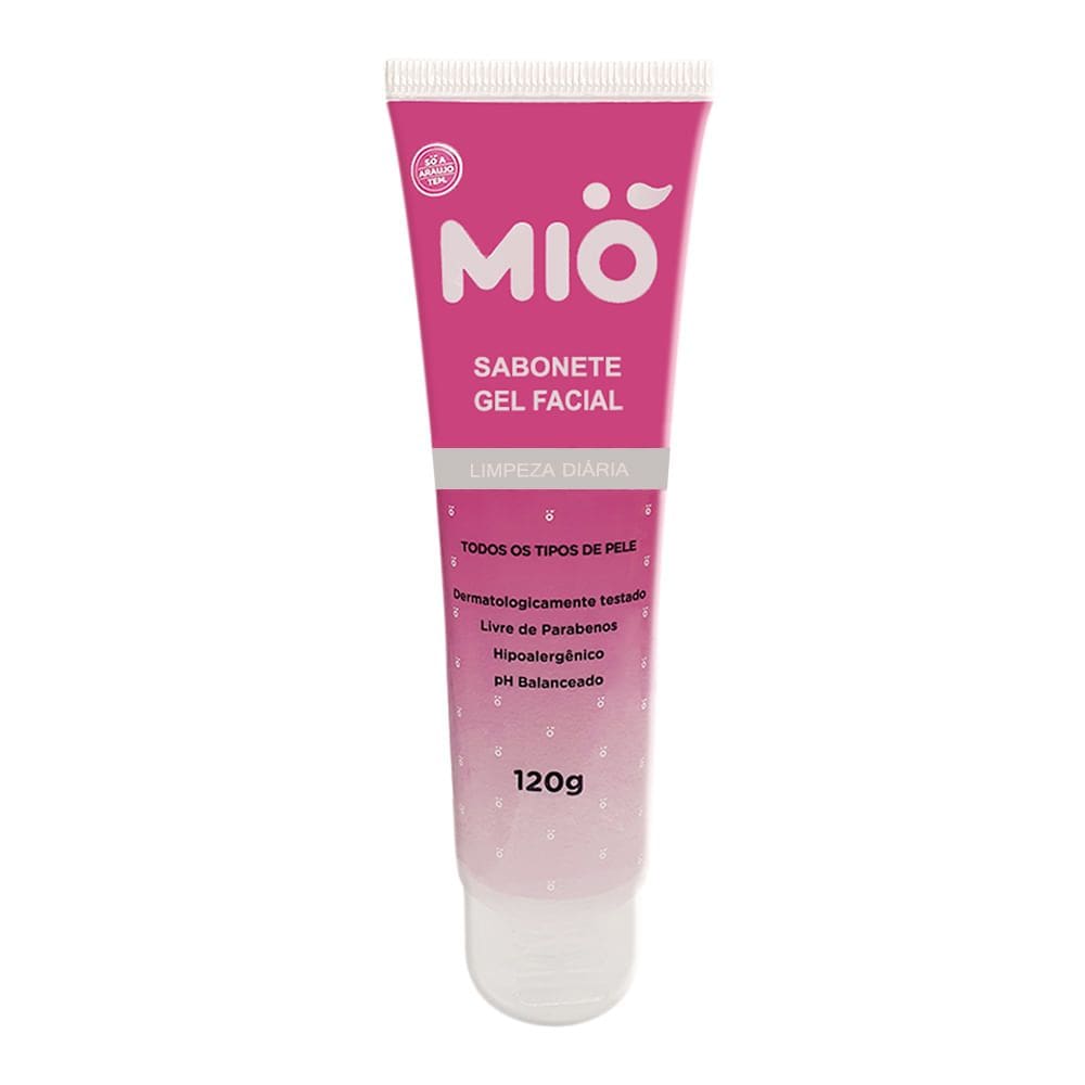 Sabonete Gel Facial Mió Limpeza Diária para Todos os Tipos de Pele 120g