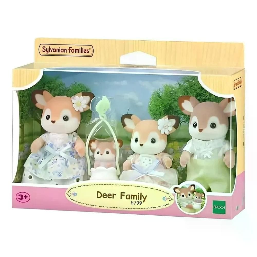 Família Dos Cervos Sylvanian Families Epoch Magia Colorido