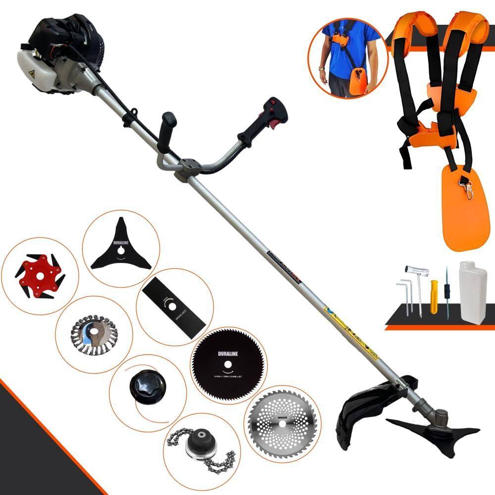 Cortador de Grama Anmax CG430-B 43cc 1,7HP Com Carretel + Facas 2 Pontas, 3 Pontas, 6 Pontas, 40 Dentes de Vídea, 80 Dentes, Trimmer e Escova de Aço