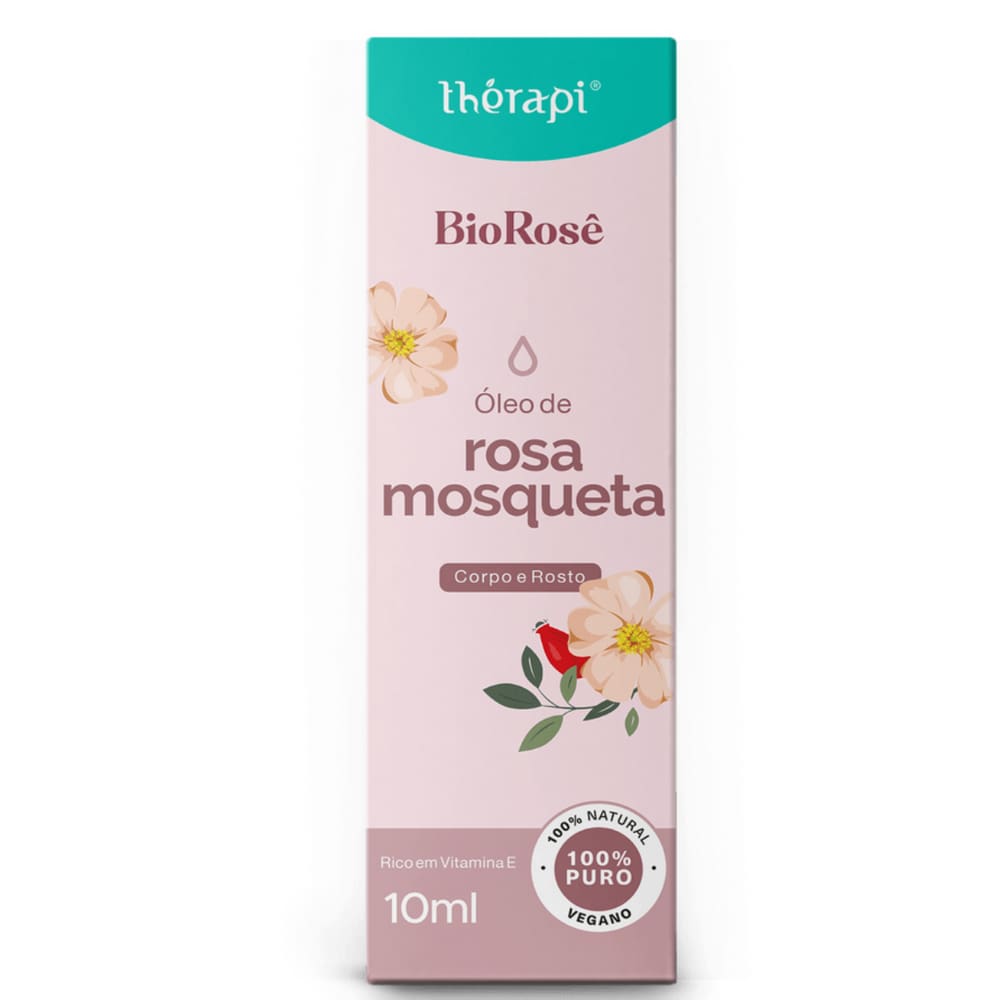 Óleo De Rosa Mosqueta Puro Prensado A Frio Thérapi Biorosê 10Ml Corpo E Rosto