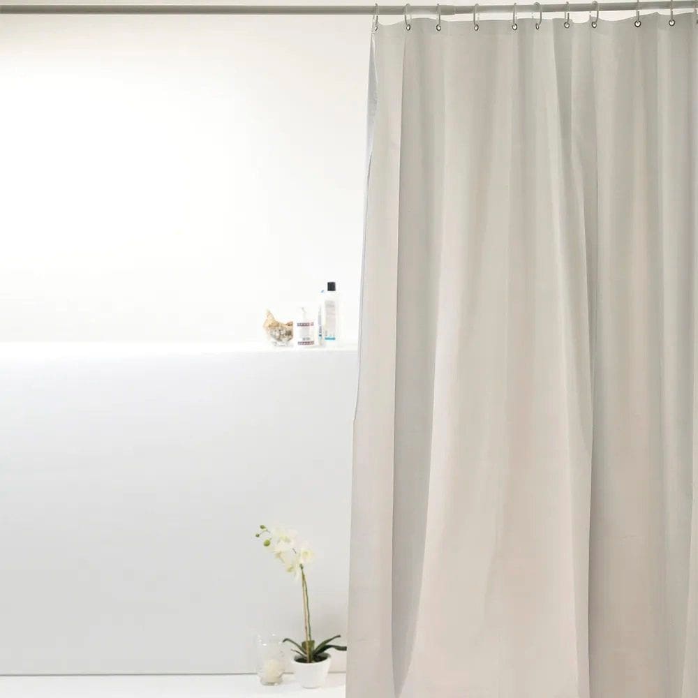 Cortina Para Box Banheiro PVC Antimofo 198x180cm - Lisa Branca