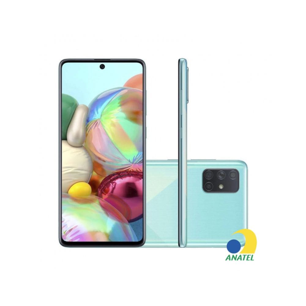 Smartphone Samsung Galaxy A71 4G 128GB DUAL CHIP ANDROID 13 6GB RAM Câm.Quádrupla+Selfie 32MP