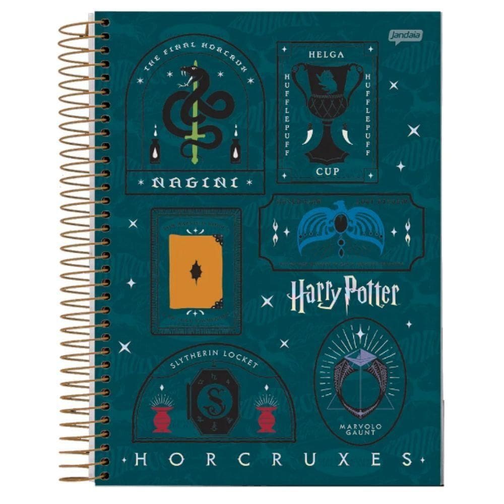 Caderno Espiral Universitário 10 Matérias 200f Harry Potter Hogwarts Jandaia Estampa 8
