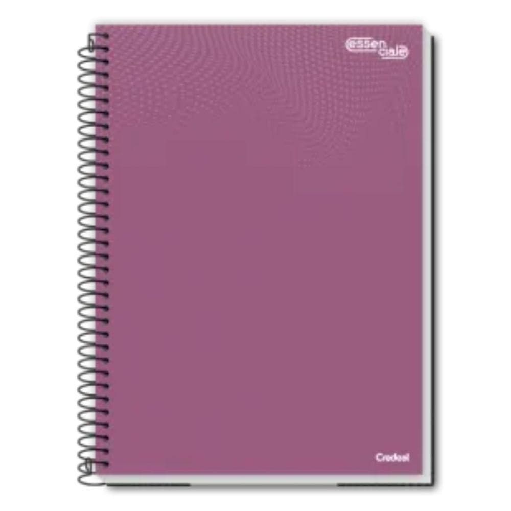 Caderno Espiral Universitário A4 10 Matérias 160 Folhas Essenciale Credeal Roxo