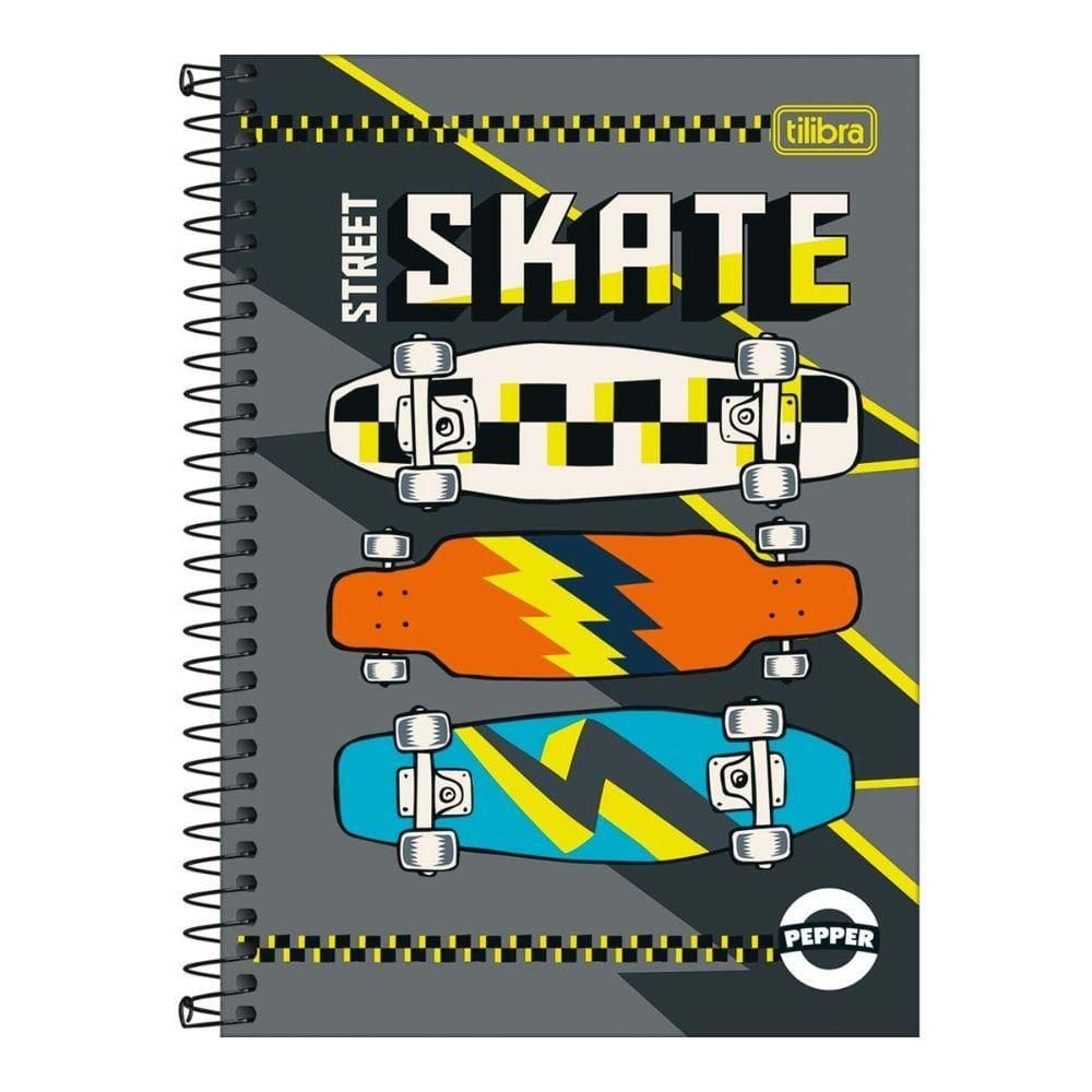 Caderno Espiral Capa Dura Pequeno 1/4 Pepper 80 Folhas Tilibra Estampa 4