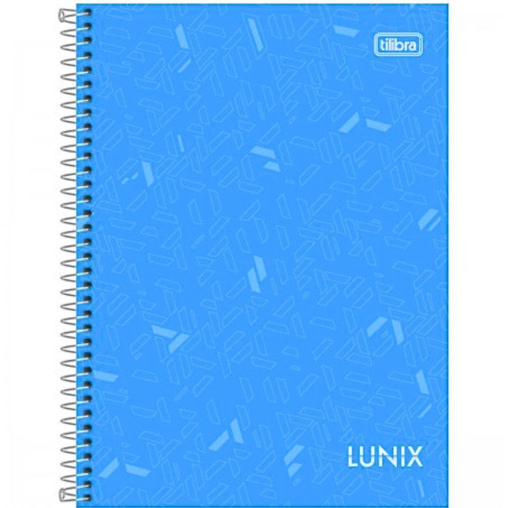 Caderno Universitário Capa Dura A4 1 Matéria 80 Folhas Lunix Tilibra Azul Claro