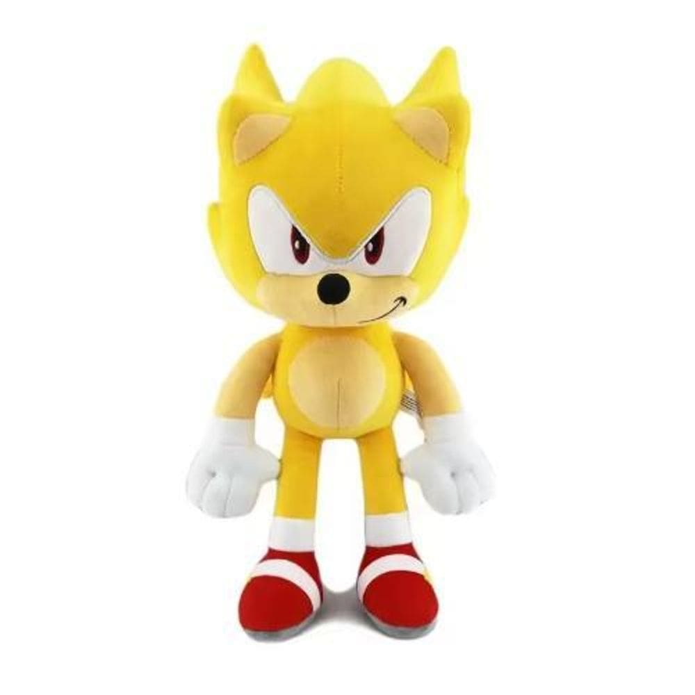 Pelucia Super Sonic Sonic The Hedgehog Boneco 30Cm