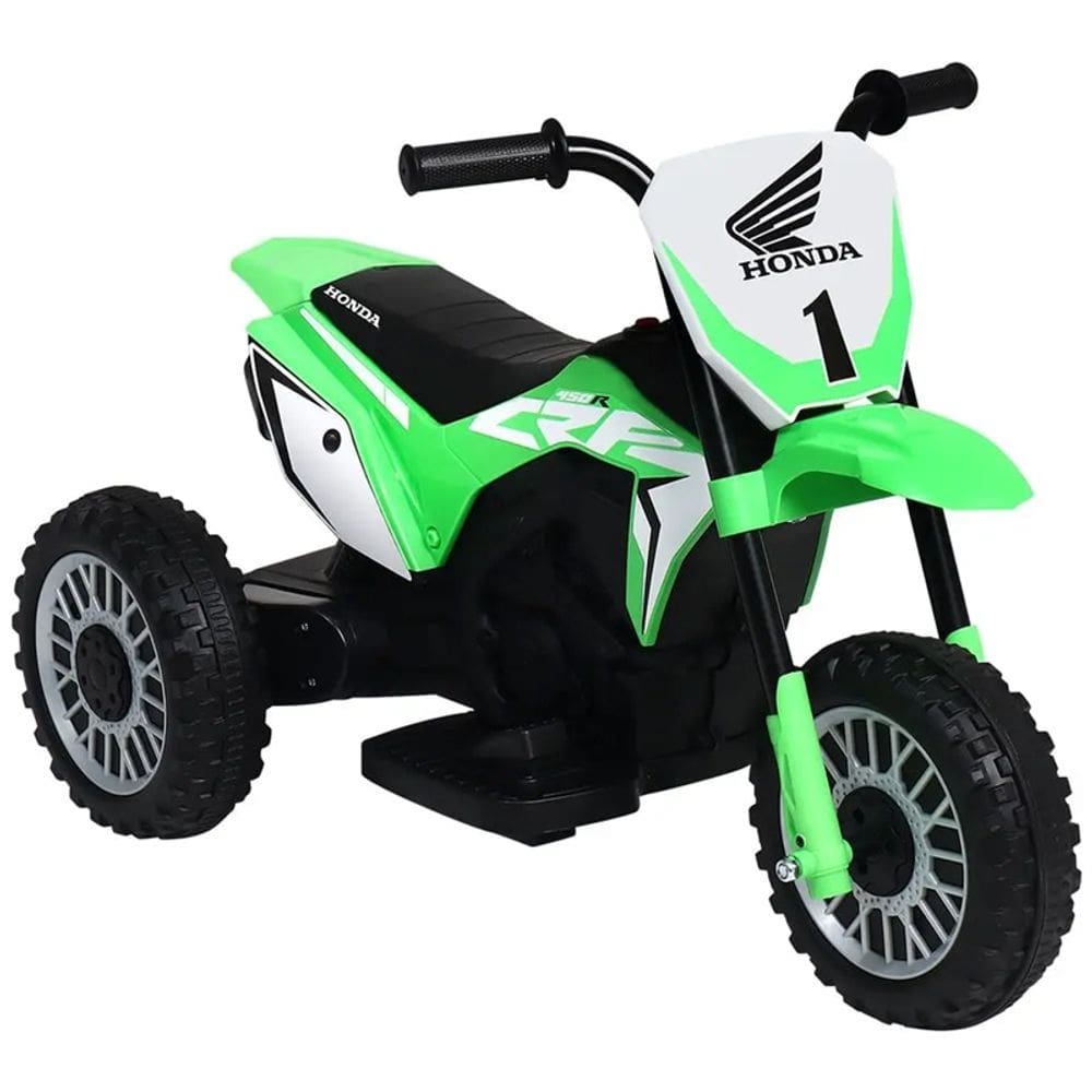 Moto Eletrica Infantil 3 Rodas Crf 450R Honda 6V Verde - Belfix