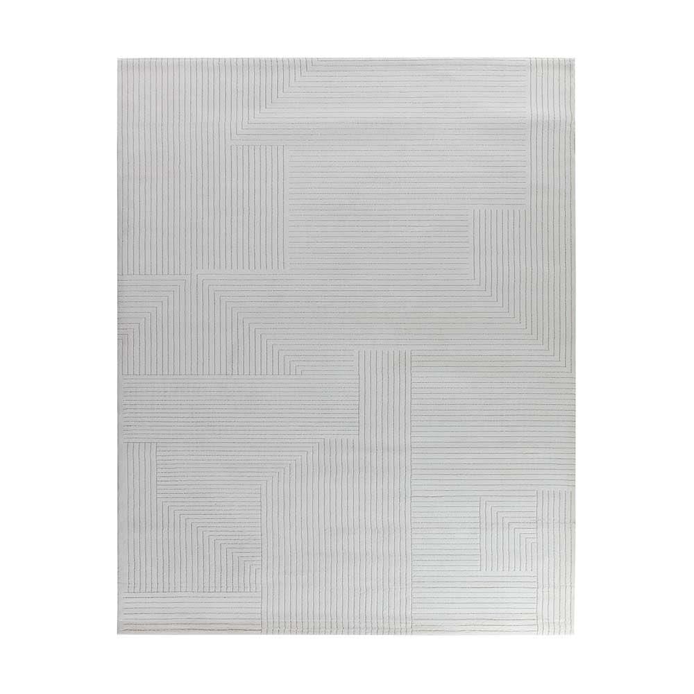 Tapete Para Sala Sofisticato 02 Off White-cinza 2,00x2,50m