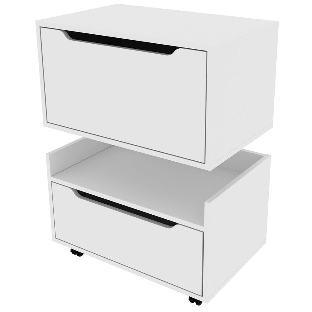 Kit Balcão e Gabinete de Banheiro 1 Porta 1 Gaveta e Rodízio