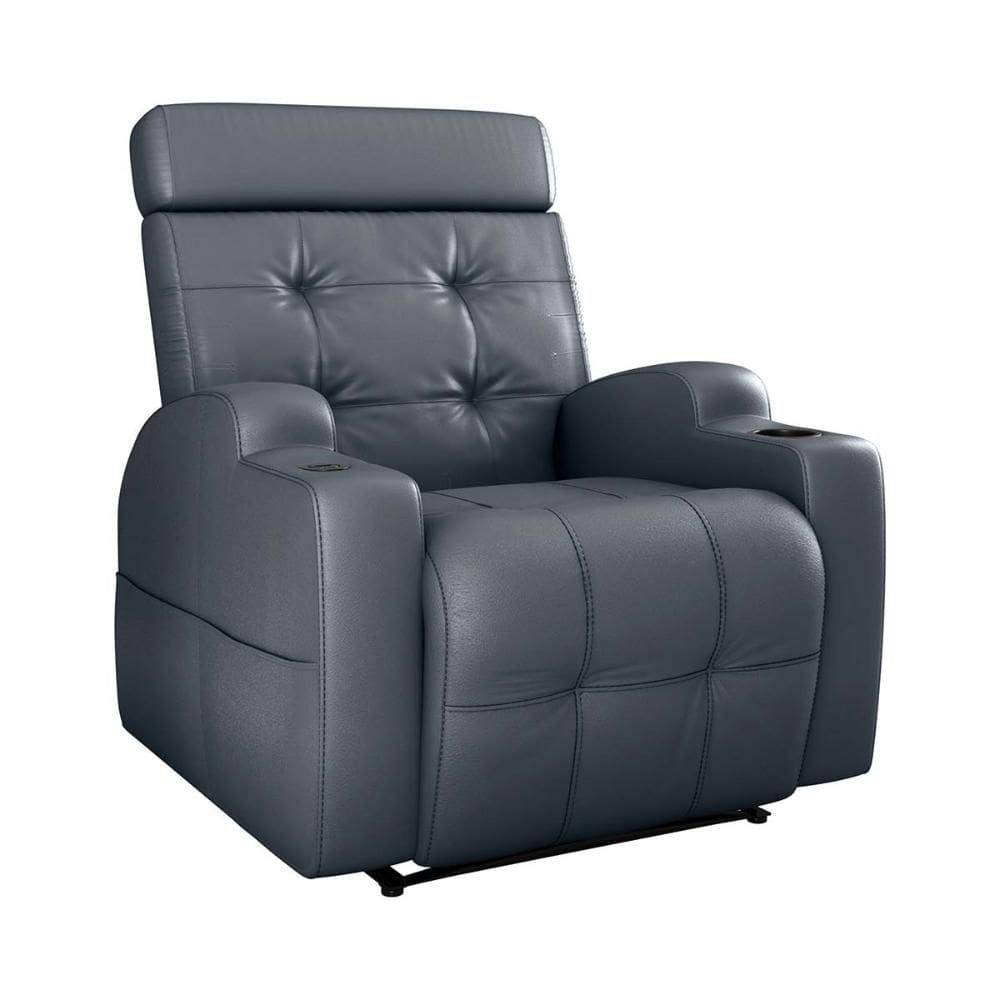Poltrona Reclinável Do Papai Automática Com Usb E Porta Copos Cherokee Sintetico Preto Matrix