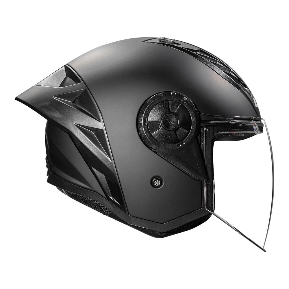 Capacete LS2 Of616 S Airflow Il Draze Monocolor Preto Fosco