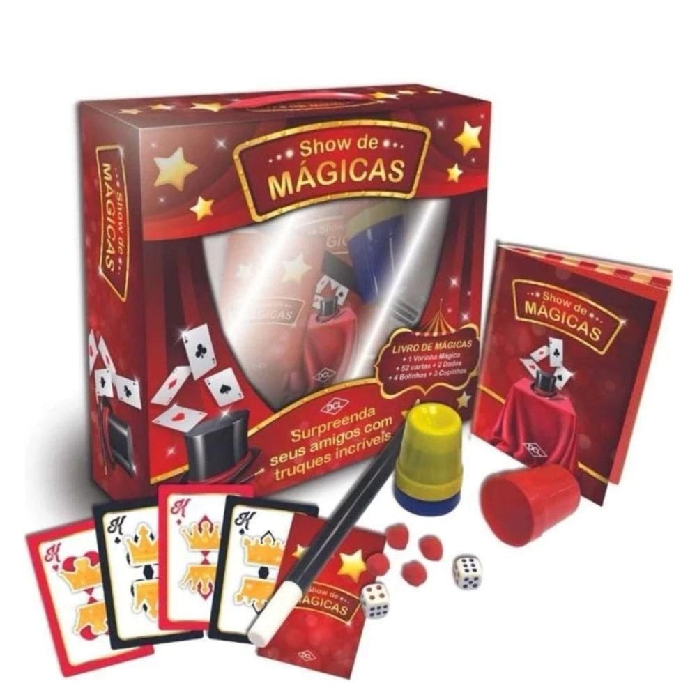 Kit De Mágica Conjunto De Cartas Dados Truques Incriveis Magias Misteriosas