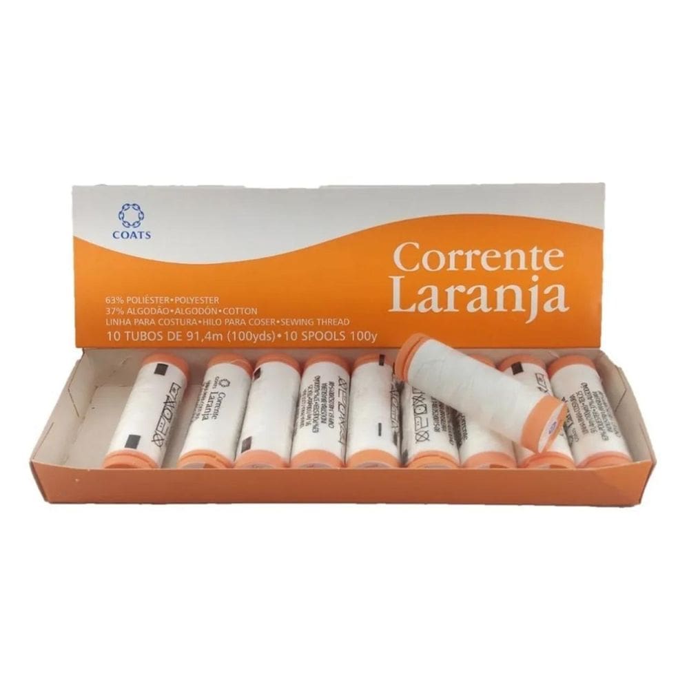 10 Linhas Branco Coats 68100 63% Poliéster 37% Algodão
