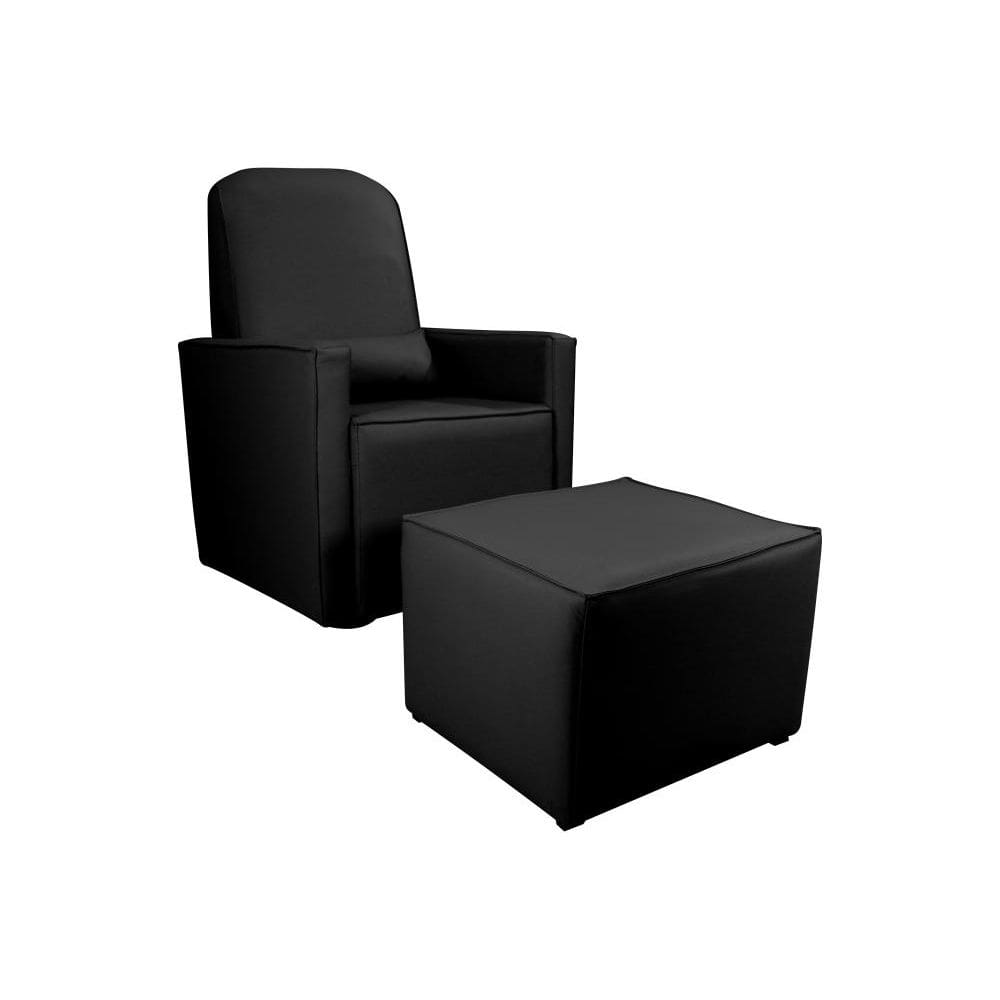 Kit Poltrona e Puff de Amamentação Annecy Preto Matrix