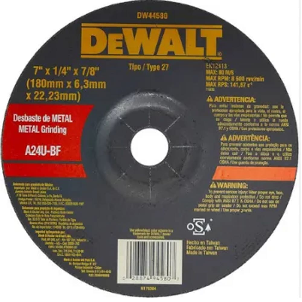 Disco Desbaste 07 X 1/4 X 7/8 Dw44580 Dewalt