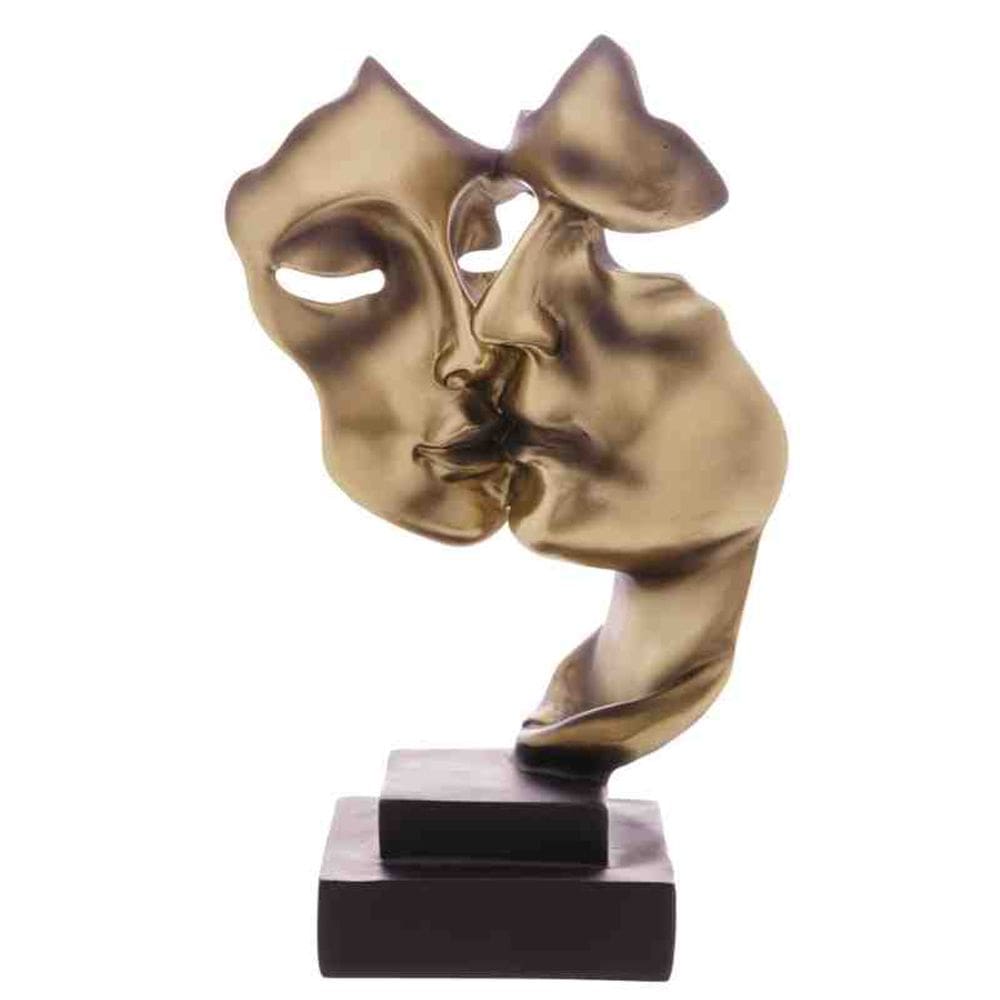 Figura Decorativa Face Namorados de Resina Wolff