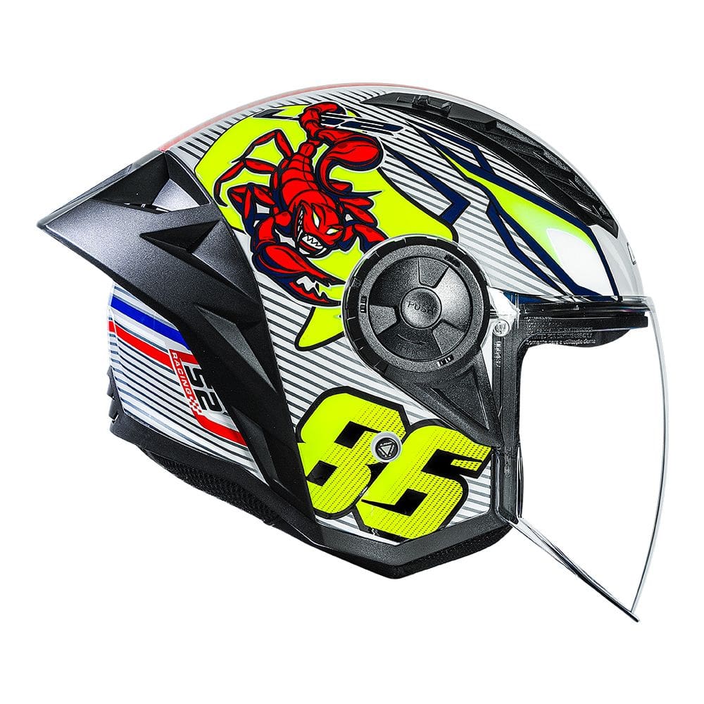 Capacete LS2 Of616 S Airflow Il Sting Branco e Amarelo