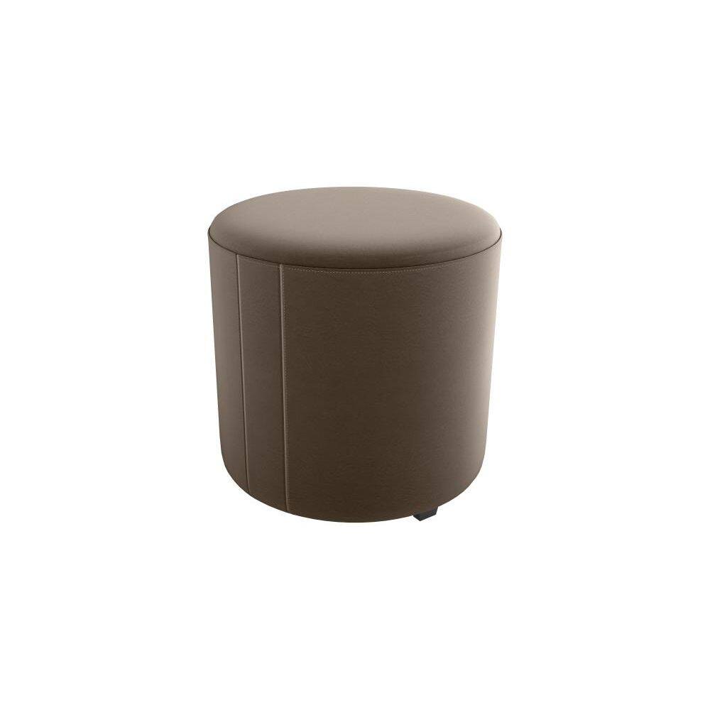 Puff Banqueta Redondo Copenhage Marrom Matrix