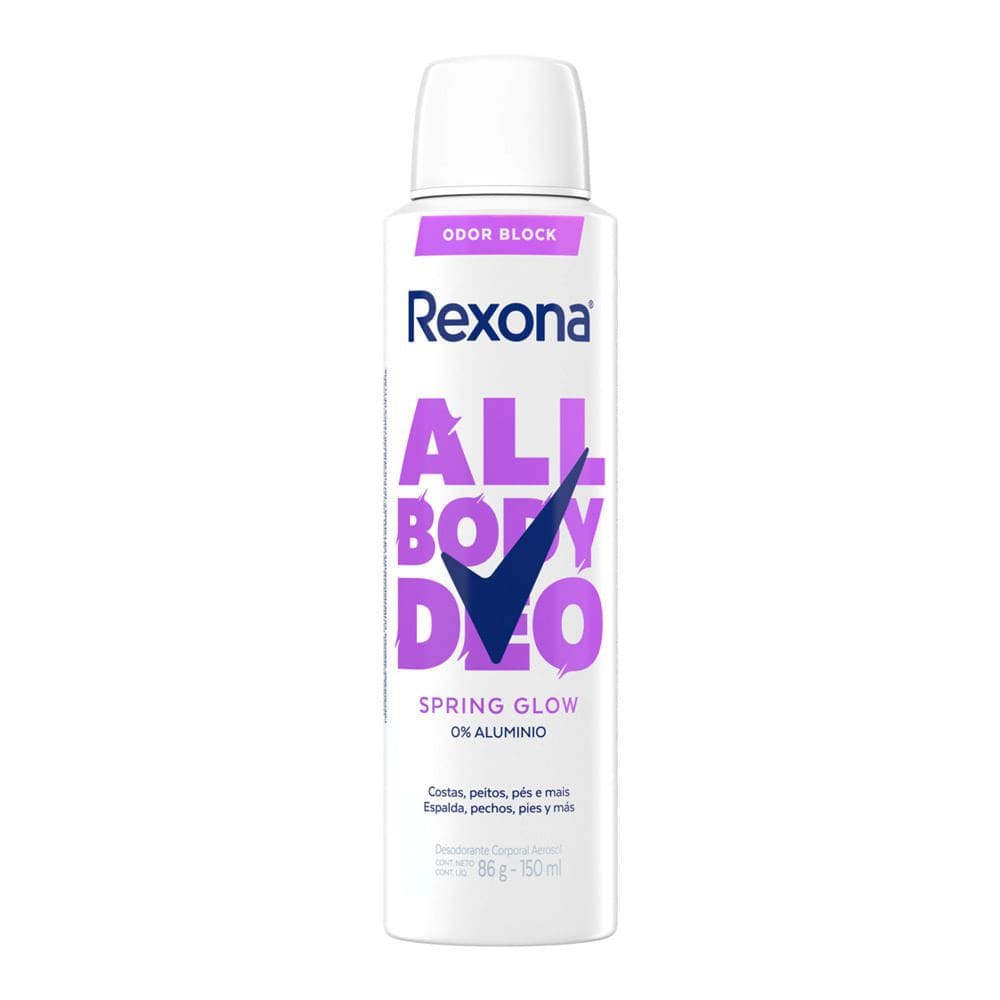 Desodorante Rexona Corporal All Body Deo Spring Glow Aerossol 150ml