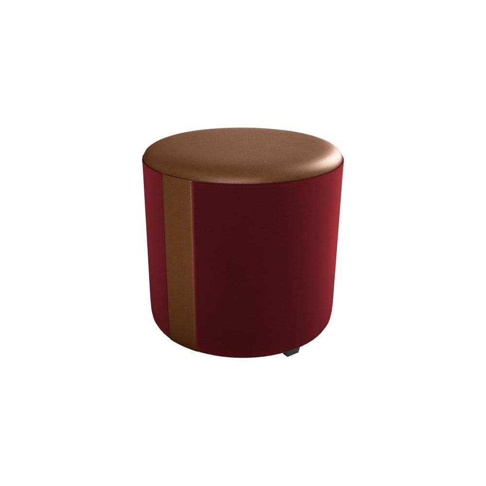 Puff Banqueta Redondo Copenhage Vinho Matrix
