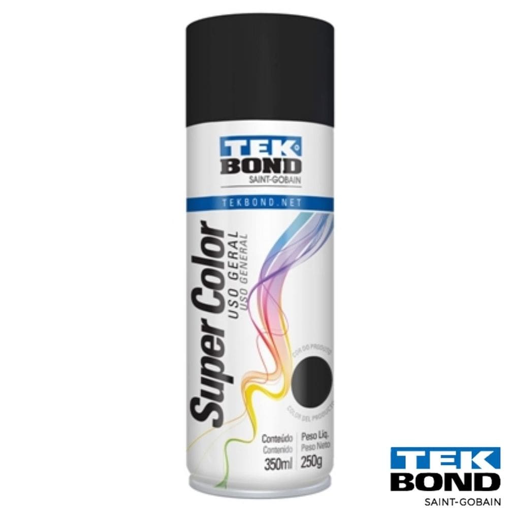 Tsa2348 - Tinta Aerossol Preto Fosco 350Ml - Universal - Tekbond