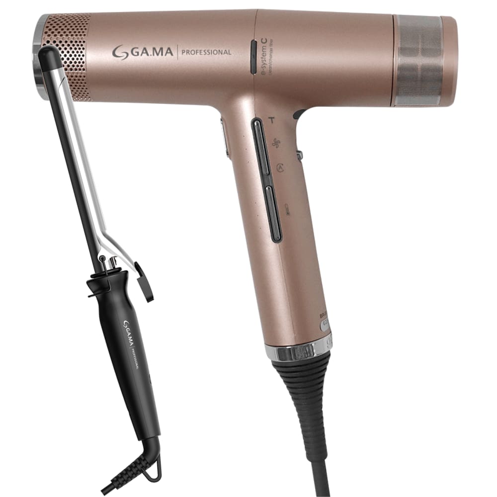 Kit Secador iQ3 Rose e Modelador Salon Curl 19mm