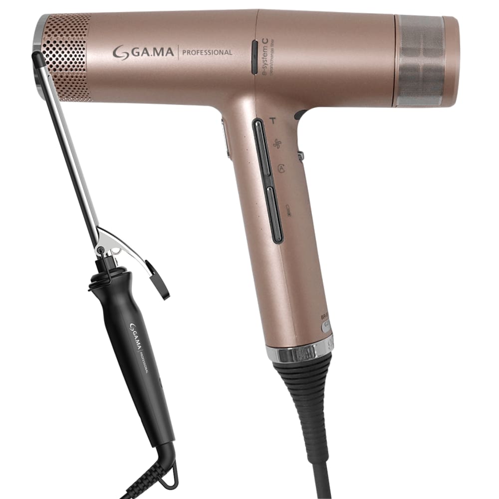 Kit Secador iQ3 Rose Gold e Modelador Salon Curl 9mm