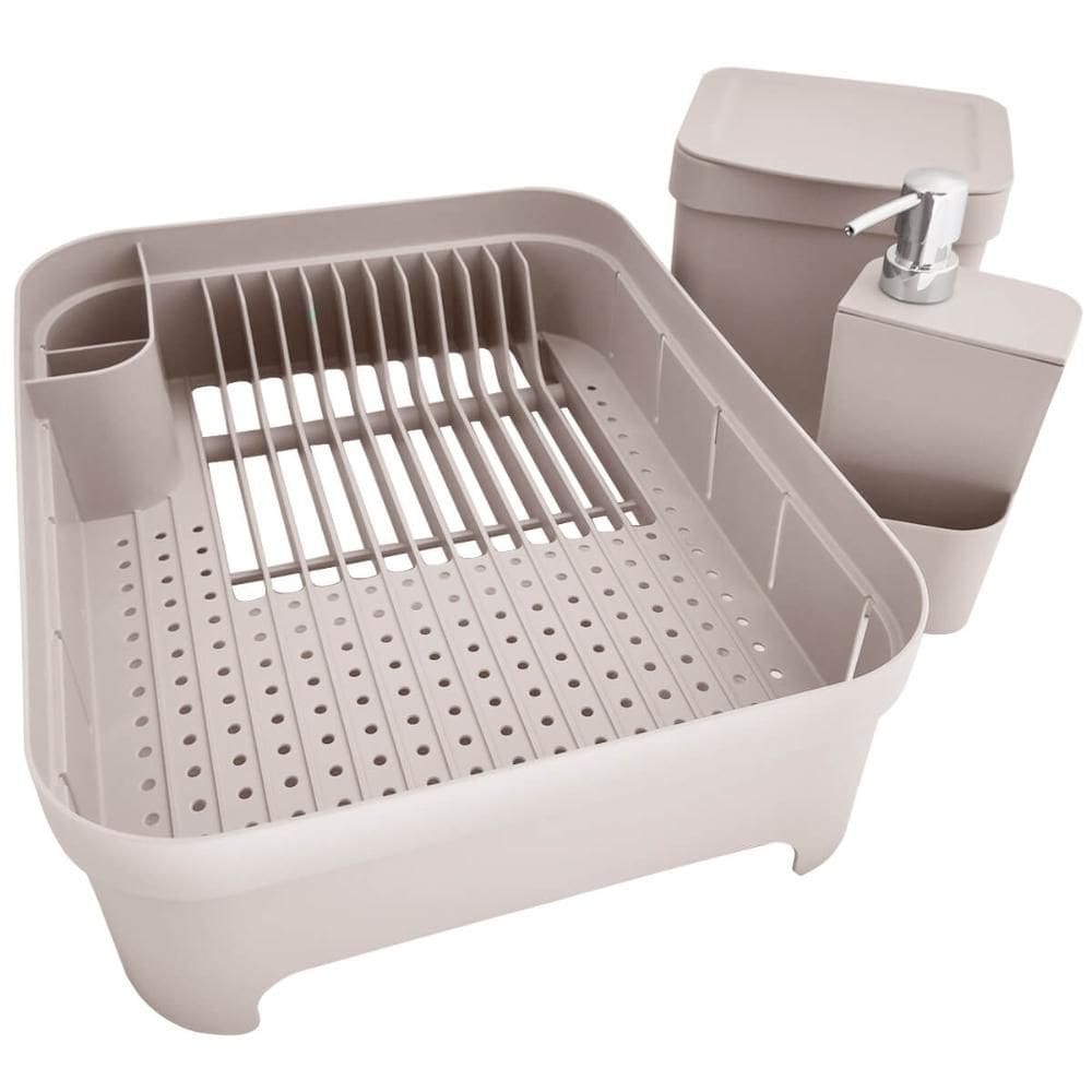 Kit Pia Cozinha Escorredor Pratos Lixeira 2,5L Porta Deterge