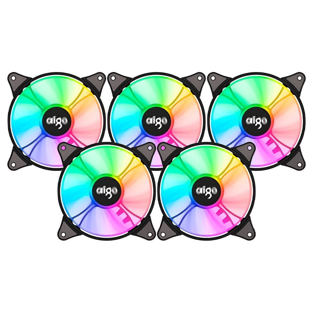 Cooler Fan para Gabinete Aigo AR12 Pro 5 em 1 RGB