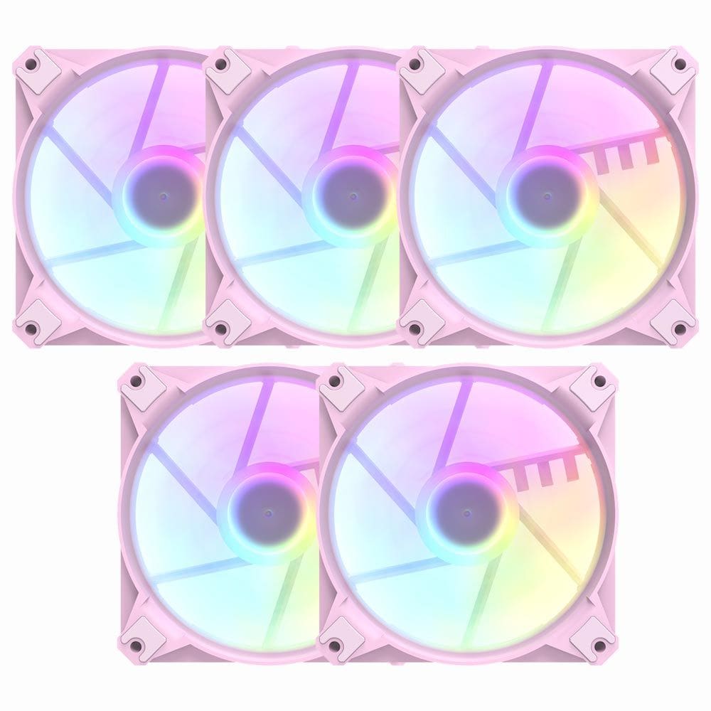 Cooler Fan para Gabinete DarkFlash INF24 5 em 1 - Rosa