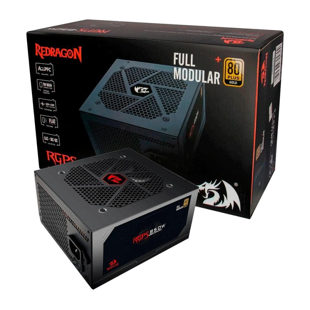 Fonte Redragon Atx 850w 80 Plus Gold / Modular - (gc-ps010)