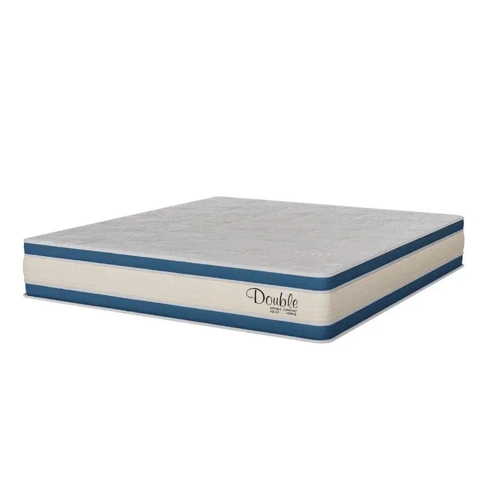 Colchão de Casal 138cm X 34cm com 200 Molas Luxo Azul
