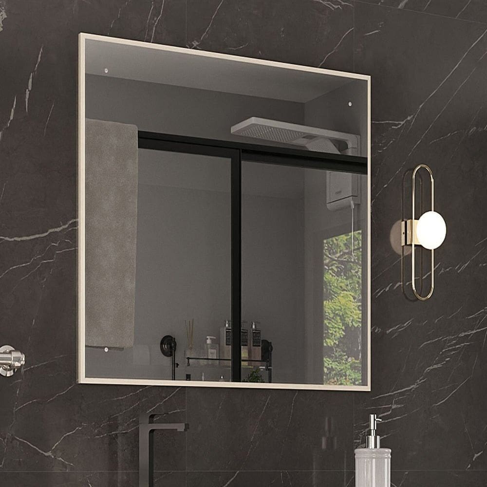 Espelheira para Banheiro Retangular Califórnia Carvalho