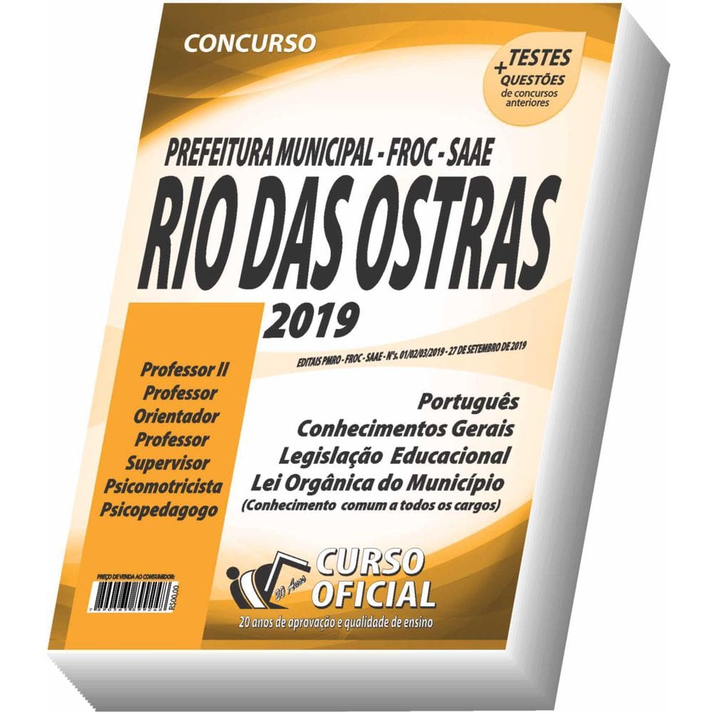 Apostila Rio Das Ostras - Nível Superior - Educação